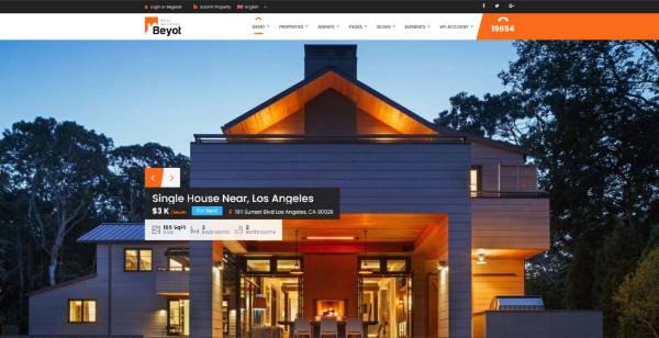 Beyot - WordPress Real Estate Theme screenshot 1