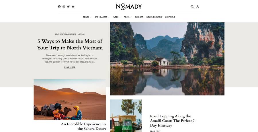 Nomady - Magazine Theme for Travelers screenshot 1