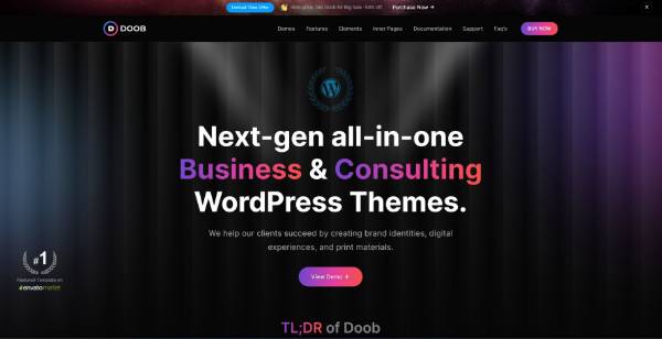Doob - Business & Consulting WordPress Theme screenshot 1