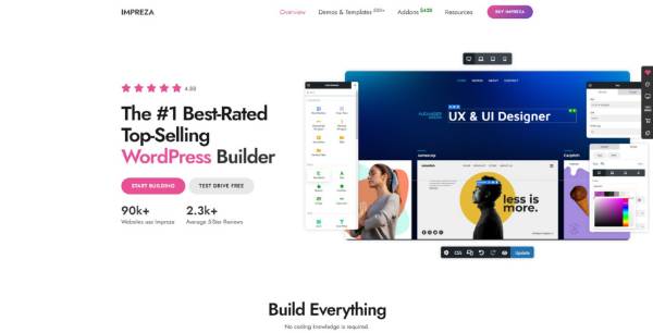 Screenshot 1 of Impreza – WordPress  Business Website and WooCommerce Builder