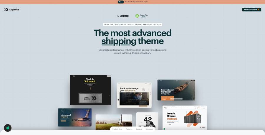 screenshot of LogisticsHub - Logistics and Transportation WordPress Theme