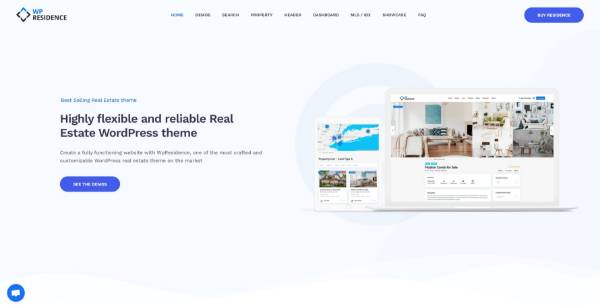 screenshot of Residence Real Estate WordPress Theme