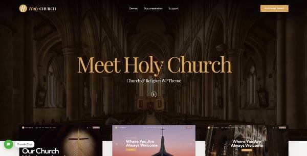 screenshot of Holy Church | Religion, Charity & Nonprofit WordPress Theme
