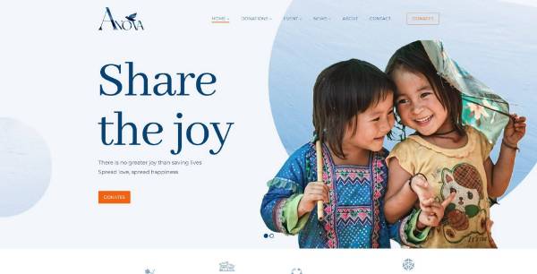 screenshot of Anova - Charity & Donation WordPress Theme