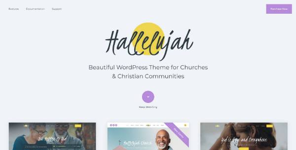 screenshot of Hallelujah | Religion & Church Theme