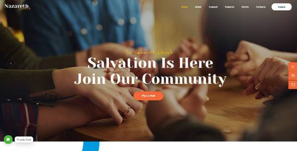 screenshot of Nazareth | Church & Religion WordPress Theme